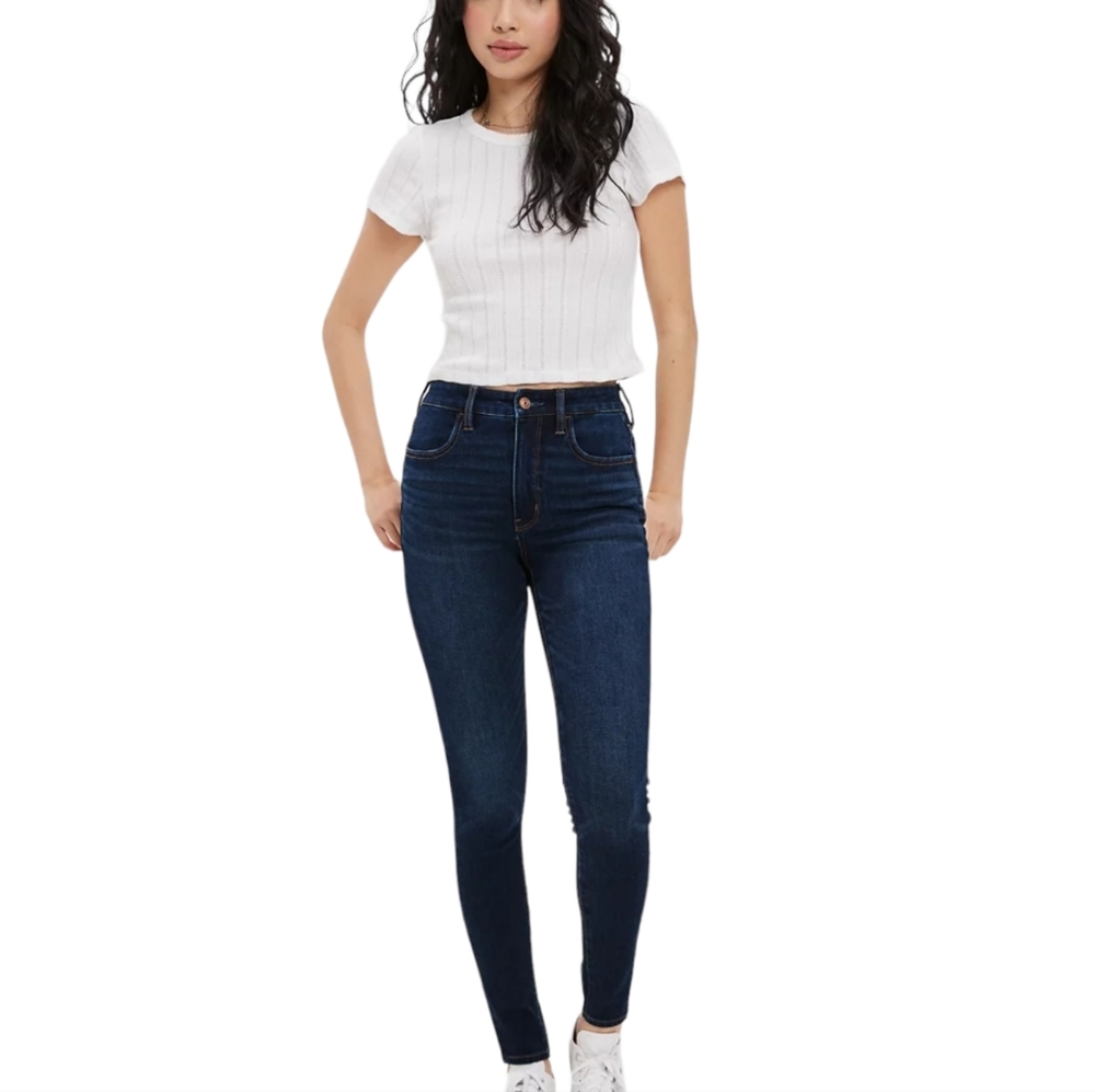 American Eagle Outfitters Dark Wash Jegging Super Stretch, Size 2